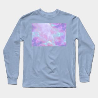 fairy dust glitter clouds magic sky in pastel colors pink purple and blue Long Sleeve T-Shirt